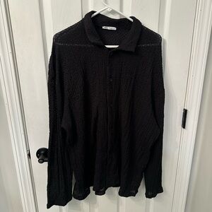 Zara Men’s Mesh Button-Up